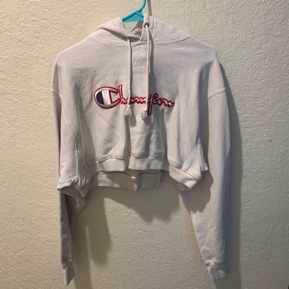 Vintage Champion Cropped Hoodie